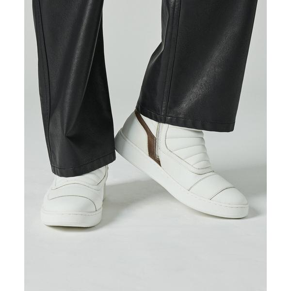 スニーカー サイドジップ ロールスニーカー メンズ