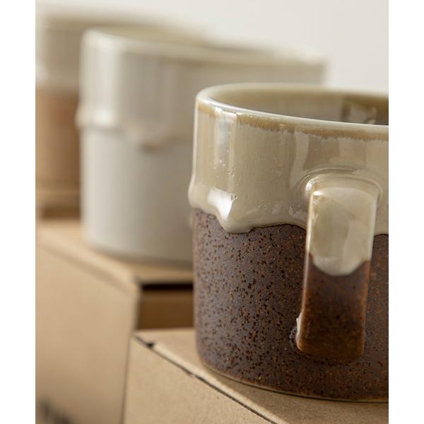 タンブラー 「ANGLE」 DROP MUG ヴィンテージ感あふれる厚釉マグカップで楽しむ大人のひと時-ドロップマグカップ　「電子レンジ・食洗器対応」
