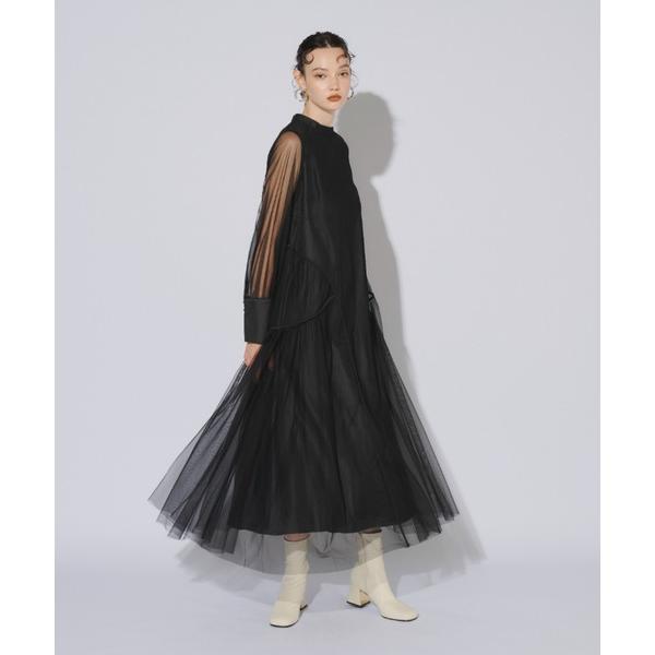 パーティードレス ドレス パイピングチュールドレス / piping tulle dress