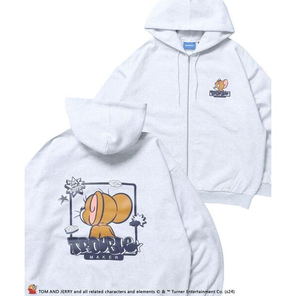 パーカー 「SEQUENZ（シークエンズ）」TJ GRAFFITI ZIP P/K / トムとジェリー ジップパーカー フーディ メンズ レディース の商品画像
