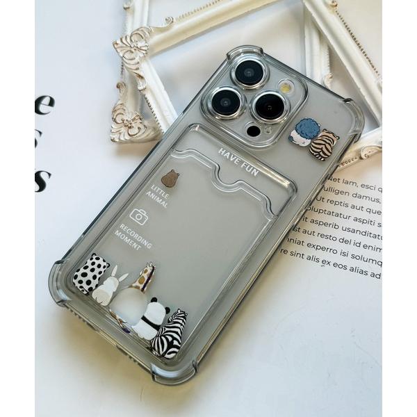 スマホケース 「 NOLITA / ノリータ 」アニマル 動物 クリア バンパー カードフォルダー付き アイフォンケース アイフォンカバー iPhon の商品画像