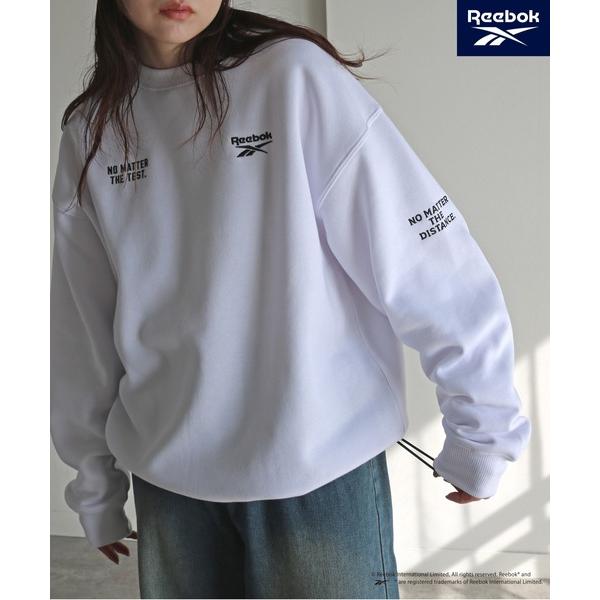 トレーナー スウェット 裏起毛 「Reebok/リーボック」 別注 3ポイント刺繍裾ドロストクルーネックスウェット レディース メンズ