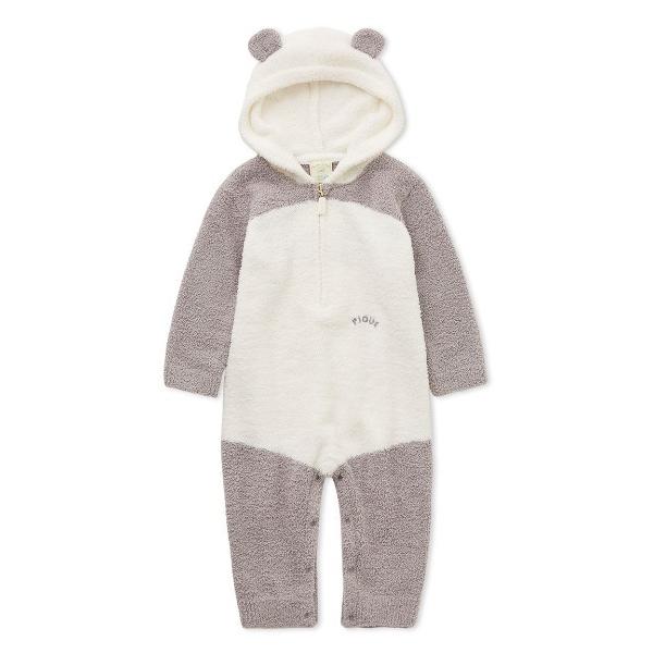 ベビー服 ロンパース 「BABY」パウダーアニマルロンパース