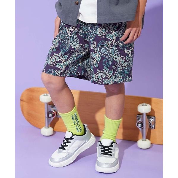 パンツ デザインいろいろ 無地ワンポイント＆総柄 ミニ裏毛ハーフパンツ キッズ 子供服 男の子 女の子（Yahoo!・ZOZOTOWN Yahoo!店）
