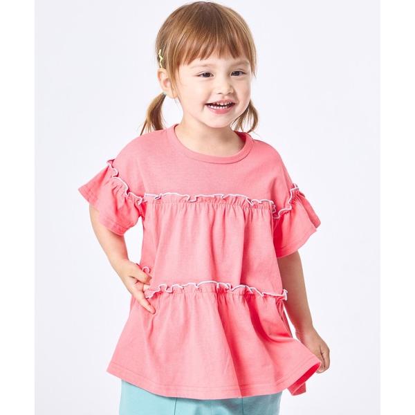 tシャツ 「綿100%」メロー カットソー ティアード 半袖チュニック キッズ 子供服 女の子（Yahoo!・ZOZOTOWN Yahoo!店）