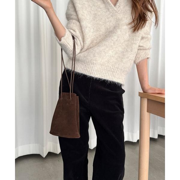 ハンドバッグ diggity　スエードミニ巾着バッグ の商品画像