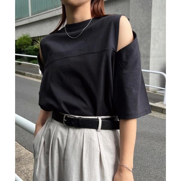 tシャツ 汗染み防止カットアウトデザインTシャツ レディース の商品画像