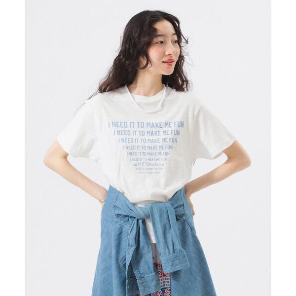 tシャツ ライン メッセージ Tシャツ レディース の商品画像