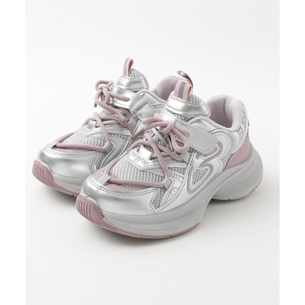 スニーカー シルバーボリュームダッドスニーカー キッズ 子供 男の子 女の子 の商品画像