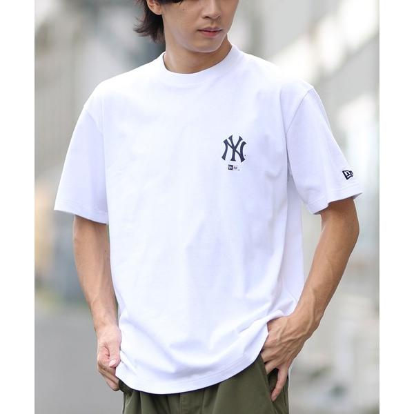 「NEW ERA」 半袖Tシャツ L ネイビー レディース