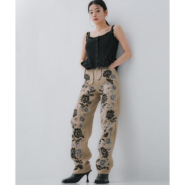 パンツ 「CLANE/クラネ」FLOWER EMBROIDERY PANTS/フラワーエンブロイダリーパンツ レディース の商品画像