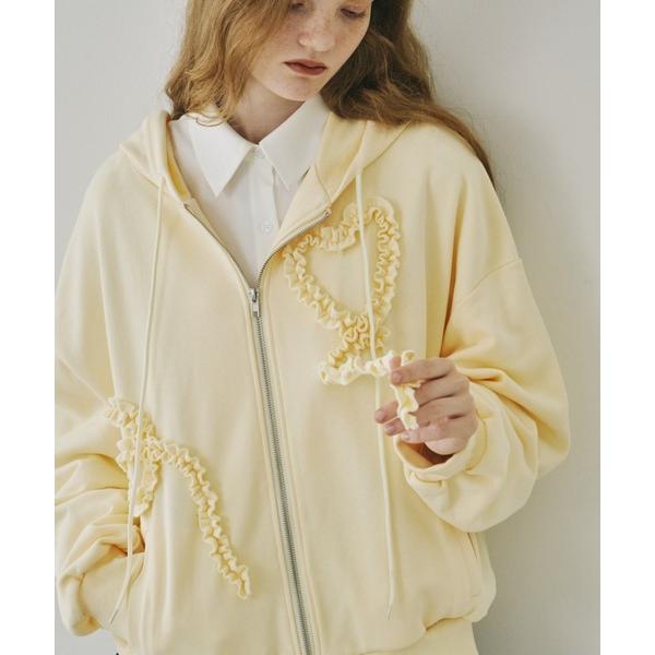 パーカー heart frill hoodie／ハートフリルフーディ レディース の商品画像