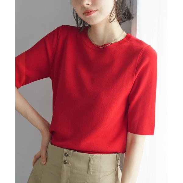 ニット セーター 「UVカット・接触冷感・イージーケア」八方映えニット ハーフスリーブサマーニット/新色追加 レディース の商品画像