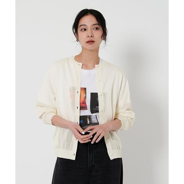 カーディガン コットンプレーン クルーネック ニットカーディガン -ウォッシャブル- レディース の商品画像