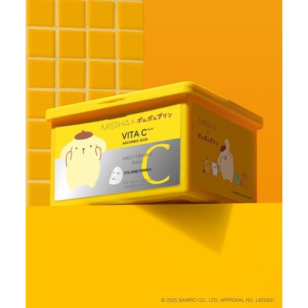 パック シートマスク 「MISSHA/ミシャ」「ポムポムプリン コラボ」ビタシープラス　デイリーマスク の商品画像