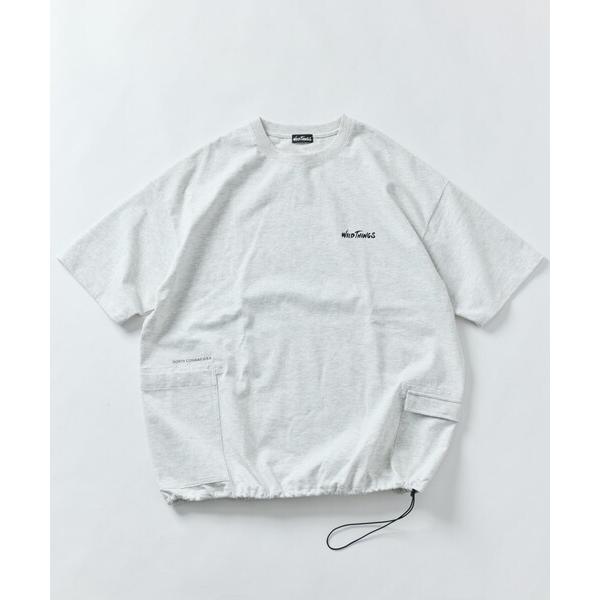 tシャツ 限定展開 WILD THINGS×FREAK'S STORE/ワイルドシングス 別注 ビッグシルエット サイドポケット ヘムコード Tシャツ の商品画像