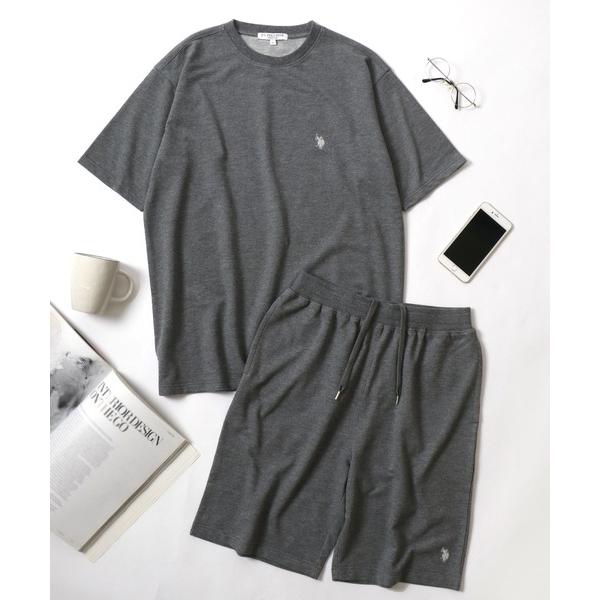 パジャマ U.S. POLO ASSN./ユーエスポロアッスン 別注 セットアップ オーバーサイズ ミニ裏毛 ロゴ ワンポイント刺繍 半袖スウェットT の商品画像