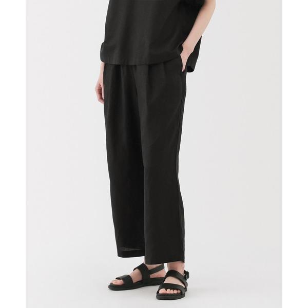 パンツ 婦人　リネン　洗いざらしイージーワイドパンツ レディース の商品画像