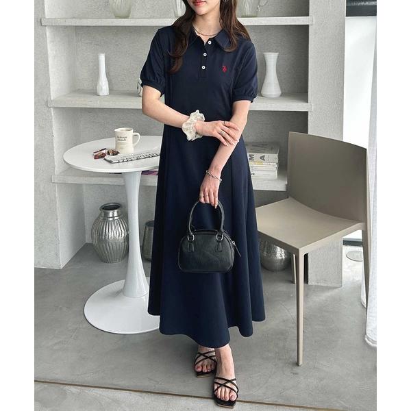 ワンピース GeeRA別注「U.S. POLO ASSN.」細見え♪ポロ衿ワンピ―ス（フレア/Iライン）（Yahoo!・ZOZOTOWN Yahoo!店）