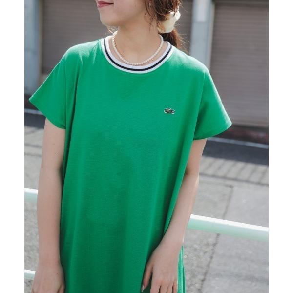 ワンピース 「別注」LACOSTE / カノコ クルーネック ワンピース（S〜M）「洗濯可・イージーケア・4色展開」 の商品画像