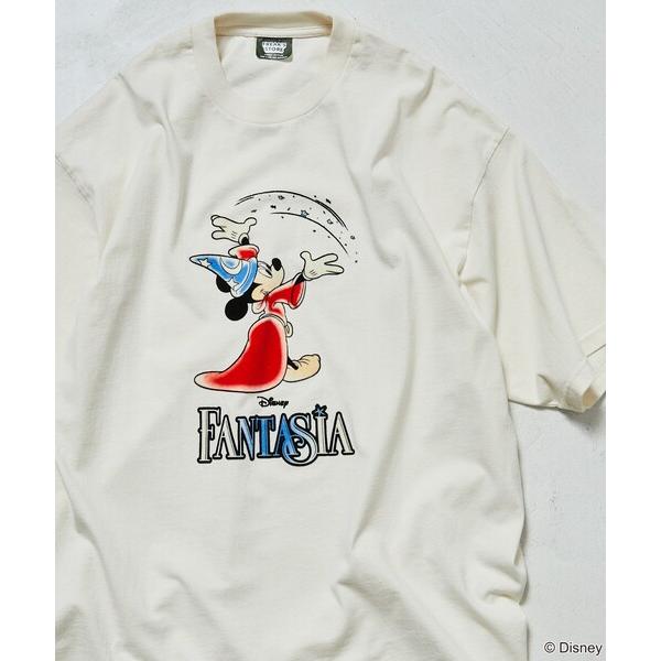 tシャツ DISNEY/ディズニー/「ファンタジア」/魔法/ミッキーマウス/フロッキープリント クルーネックTシャツ/リラックスフィット メンズ レデ の商品画像