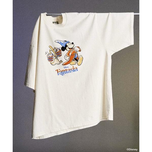 tシャツ DISNEY/ディズニー/「ファンタジア」/ブルーム/ミッキーマウス/フロッキープリント クルーネックTシャツ/リラックスフィット メンズ の商品画像