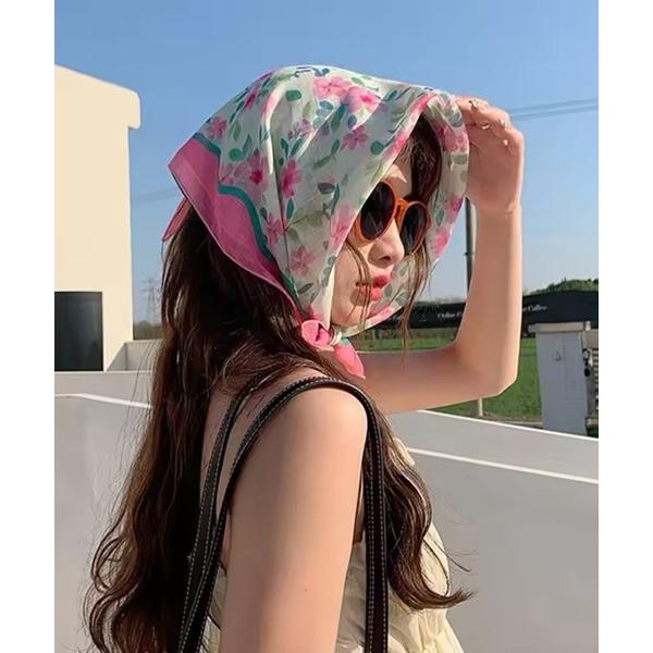 スカーフ バンダナ 「 ammy. / エイミードット 」 フラワー 大判 バンダナ / スカーフ レディース の商品画像