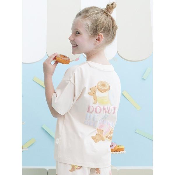 パジャマ 「KIDS」ドーナツベアワンポイントTシャツ キッズ 子供 男の子 女の子 の商品画像
