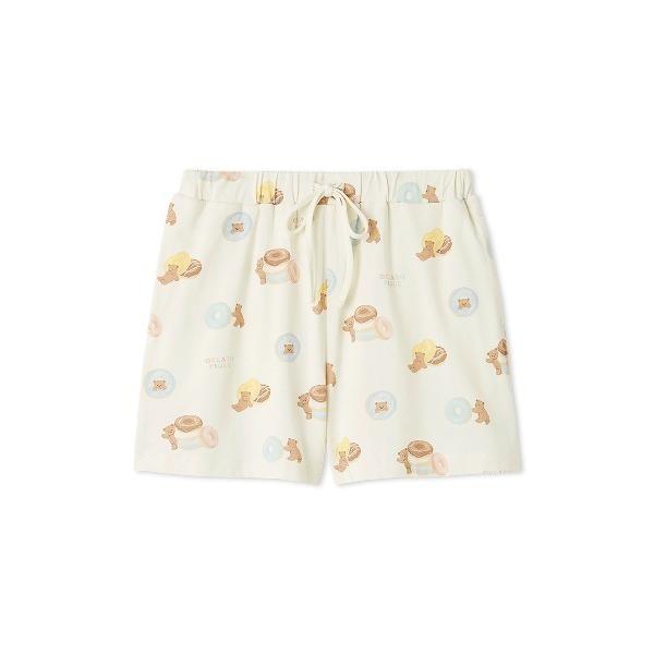 パジャマ ルームウェア ドーナツベア柄ショートパンツ レディース の商品画像