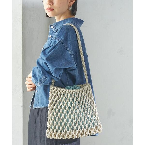 ショルダーバッグ バッグ The Bagmati:オーガンジー 巾着 マクラメ バッグ レディース の商品画像