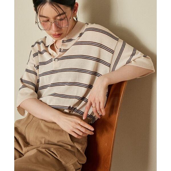 ポロシャツ ポロ ウォッシャブル サマーニットポロ/シアーポロニット/洗えるニット レディース の商品画像