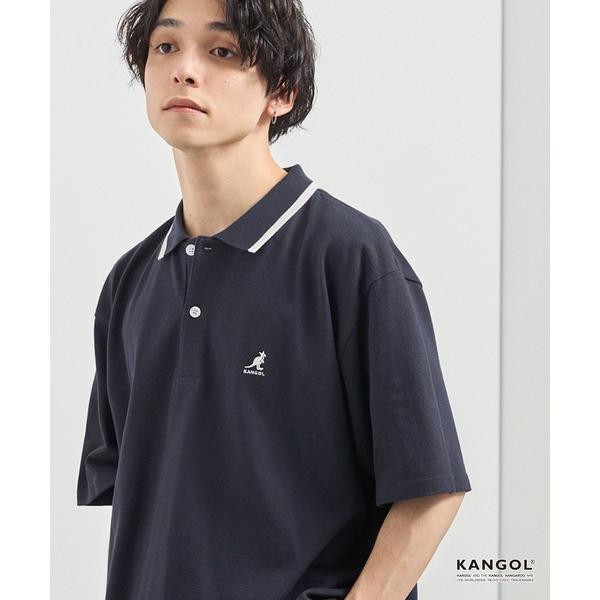 ポロシャツ KANGOL/カンゴール 別注 ロゴワンポイント刺繍ライン オーバーサイズ 鹿の子半袖ポロシャツ メンズ レディース（Yahoo!・ZOZOTOWN Yahoo!店）