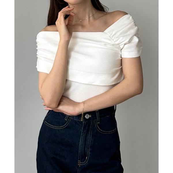 ニット セーター 2wayネックドレープサマーニット レディース の商品画像