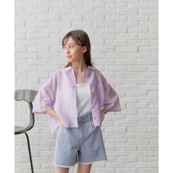 ブラウス シャツ イージーDRYシアーシャツ半袖/452263 キッズ 子供服 女の子（Yahoo!・ZOZOTOWN Yahoo!店）