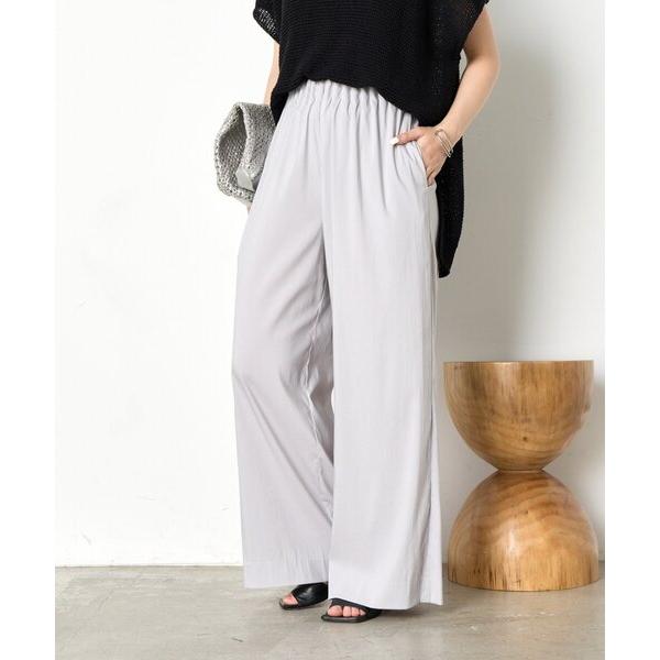 パンツ 「オンオフ兼用／らくちんきれい見え」トロミキャタピラーパンツ レディース の商品画像