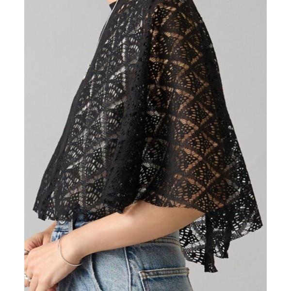 ブラウス シャツ 「15 quinze」リネンレースポンチョ レディース の商品画像