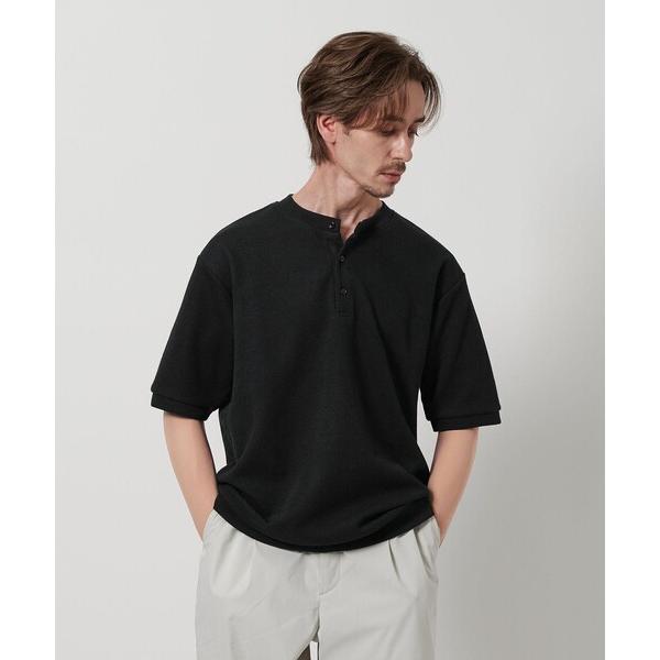 tシャツ ダブルフェイス ジャージー ヘンリーネック カットソー メンズ の商品画像
