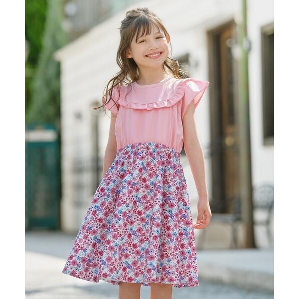 ワンピース 「150-160cm」サマーフラワー ワンピース キッズ 子供服 女の子