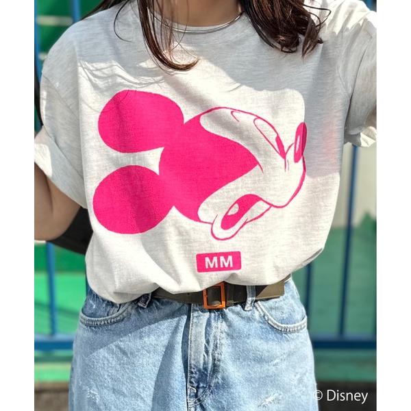 tシャツ 「Disney(ディズニー)」別注/ミッキーマウス / MMロゴプリント半袖Tシャツ レディース メンズ の商品画像