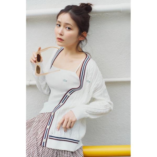 カーディガン LACOSTE/ニットカーディガン レディース の商品画像
