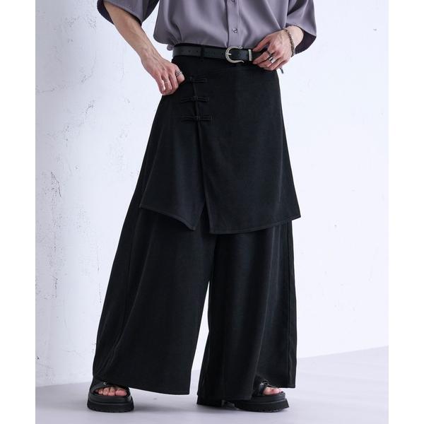 パンツ チャイナデザインラップパンツ メンズ レディース の商品画像