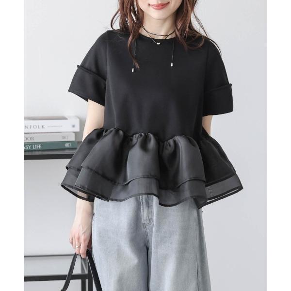 シアーフリルドッキングトップス レディース の商品画像