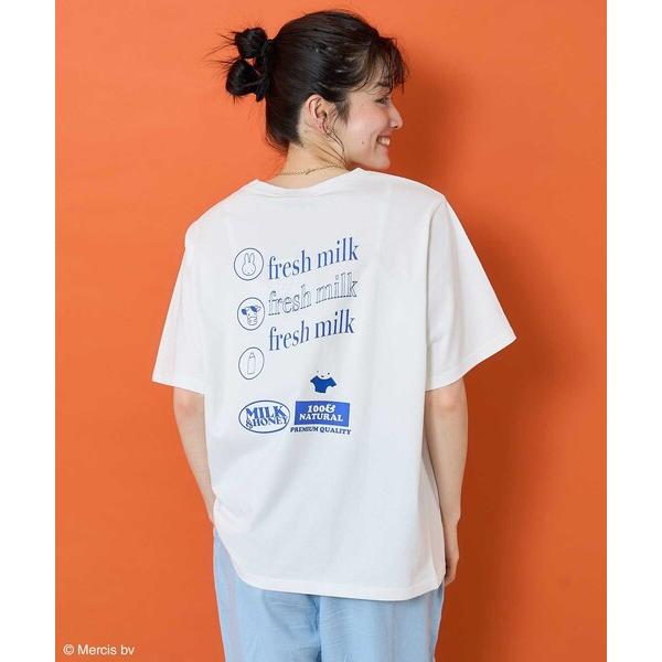 tシャツ miffy/ミッフィー miffy ミルク プリントTシャツ/ミッフィー レディース