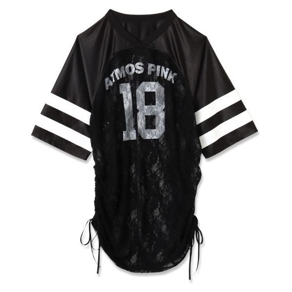tシャツ 半袖 atmos pink Lace Docking T-shirt / アトモス ピンク レース ドッキング T-シャツ レディース