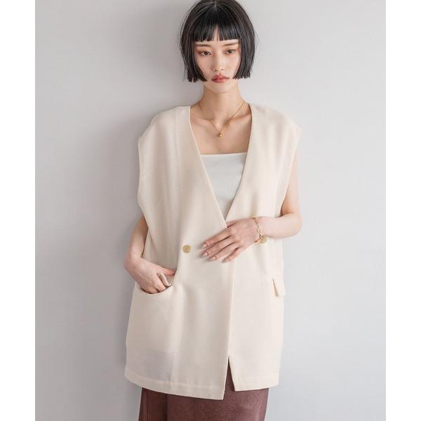 ベスト ジレ リネンライクメッシュベスト　 494025 レディース の商品画像