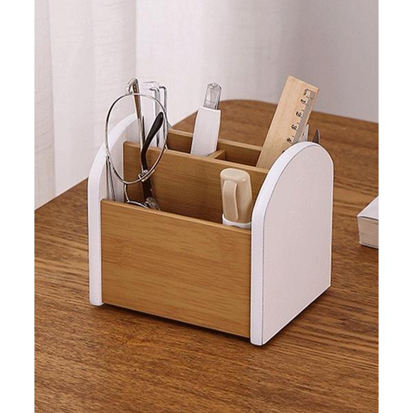 収納 ナチュラルウッド調デスクオーガナイザー の商品画像
