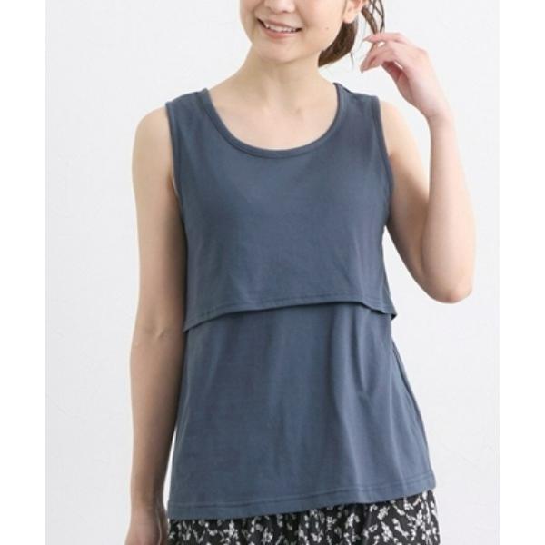 マタニティ 「マタニティウエア・授乳服」授乳しやすい タンクトップ（産前・産後） の商品画像