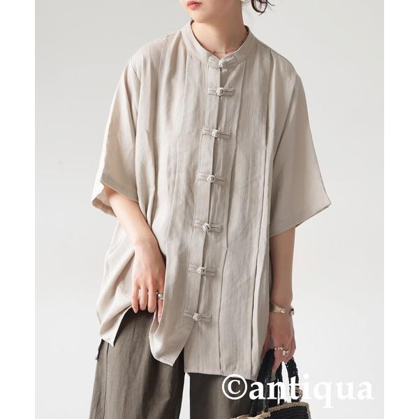 ブラウス シャツ チャイナシャツ レディース の商品画像