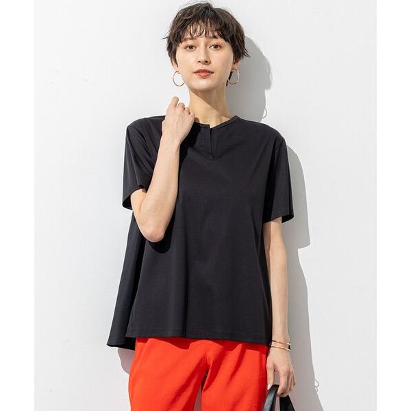 tシャツ 「汗じみ防止/洗える」スムースデザイン バックフレア カットソー レディース の商品画像