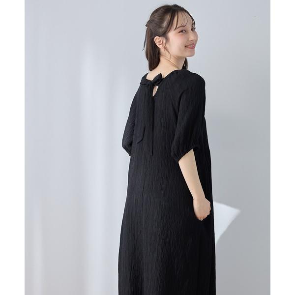 マタニティ さらさら楊柳バックリボンワンピース（マタニティ/授乳服）授乳口付き 授乳楽々 妊婦服 産前・産後対応（Yahoo!・ZOZOTOWN Yahoo!店）